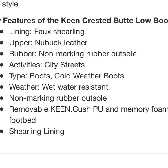 KEEN Lace Up Leather Crested Butte Low Boot Sz 6 - Picture 14 of 14